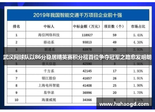 武汉网球队以86分稳居精英赛积分榜首位争夺冠军之路愈发明朗