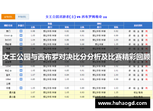 女王公园与西布罗对决比分分析及比赛精彩回顾